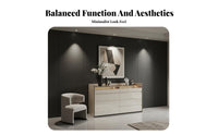 Modern Design Dressing Table with Lighted Mirror and Side Cabinet Large Storage Capacity Lighted Vanity Set Integrated single Makeup Desk Glass Door Display for Women, Teenagers, Teens, walk-through Closet