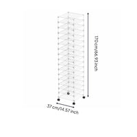 Large Capacity Art Supply Drying Rack Sturdy Metal Mesh Mobile Document Organizer Tool-No-Tool Assembly Wire Shelving Unit with Wheels for Students, Classroom