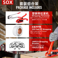 PET Strapping Tensioner and Sealer Kit with Sound Feature