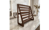 Tabletop Earring Display Stand Rustic Wood Earring Display Stand Angled Organizer Functional for Vanity, Dresser