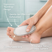 Manual Foot File Callus Remover for Adults, Nano Glass Grater and Rasp for Dry Wet Feet