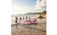 Thickened PVC Sequin Floral Water Lounger Quick Inflate/Deflate Inflatable Mesh Pool Buoy Comfortable Inflatable Pool Lounger Portable for Adults, Beach, Vacation, Lake, Summer Party