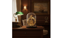 Clock with Clear Dome Roman Numeral Dome Clock Elegant Mechanical Desk Ornament for Study
