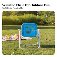Metal Frame Dinosaur Folding Chair Foldable Children's Folding Chair