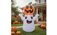 Specters with Pumpkin Head Inflatable Specters with Pumpkin Lighted Decorations for Yard, Lawn