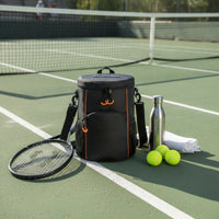 Multi-Pocket Gear Bag with Mesh Pockets Portable Sports Bag with Shoulder Strap Versatile Sturdy for Athletes, Players, Tennis