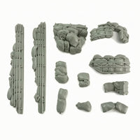 1/35 Scale Tank Model Parts with Sandbag Protection Unpainted Sherman Tank Model Parts Unbuilt Collectible for Hobbyists