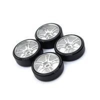 4 Pieces RC Car Wheel and Tire Assembly Pre-Mounted RC Tire and Wheel Set for Hobbyists