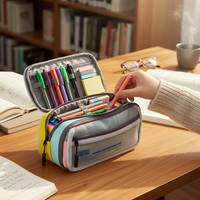 Ins Style High-Capacity Pencil Case for Girls, Unique Design Stationery Organizer