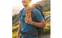Backpack Cup Hanging Bag Hands Mesh Cup Holder with Elastic Cord Compact Shoulder Strap Bottle Pouch for Journeyers