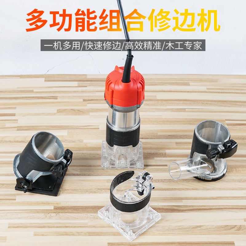 Woodworking Trimmer Router Base with Dust Collection