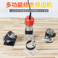 Woodworking Trimmer Router Base with Dust Collection