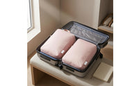2 Pieces Top Handles Travel Storage Bag Stitched Seams Expandable Packing Cubes Space-Saver Luggage Organizer Bags Wrinklewrinkle-Resistant