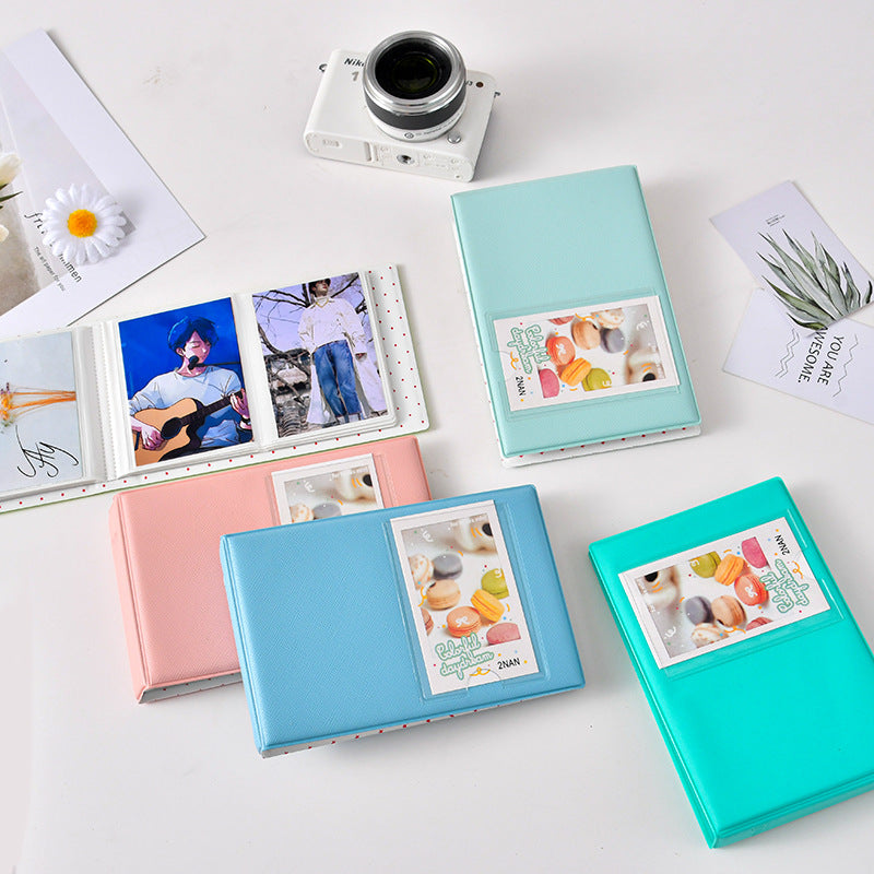 Instant Photo Album for 3-inch Polaroid Film, 64 Pockets, Macaron Colors