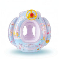 Cartoon-Printed Airplane Pool Inflatable Safe Airplane Inflatable with Seat Comfortable Swim Ring Long-Lasting for Toddlers, Kids, Children, Beach