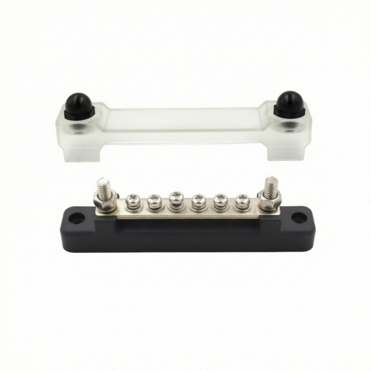 Power Distribution Block with Cover Screw-Fastened Power Distribution Block Marine Bus Bar High Conductivity Corrosion Resistant