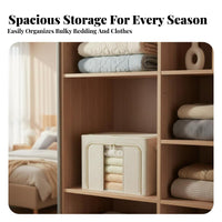 textile Storage Box Sturdy Construction foldable Wardrobe Organizer Stackable