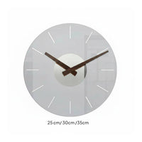 Minimalist Wall C-Clock Wooden Hands Home Decor Linear Markers