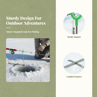 Foldable Ice Fishing Rod Rack, Metal Stand, Garage Organizer