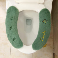 Cartoon Fruit Plush Toilet Seat Cover Warm Washable Universal Toilet Pad