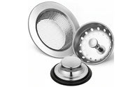 3 Pieces Sink Drain Strainer with Stopper Stainless Steel Sink Strainer with Stopper Anti-Clogging for Meal Prep
