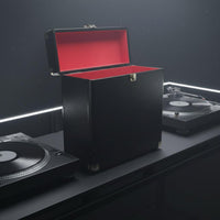 12 Inch Vinyl Holder Dust Resistant Vinyl Records Storage Box Cushioning Soft Lining LP Album Storage Crate for DJs