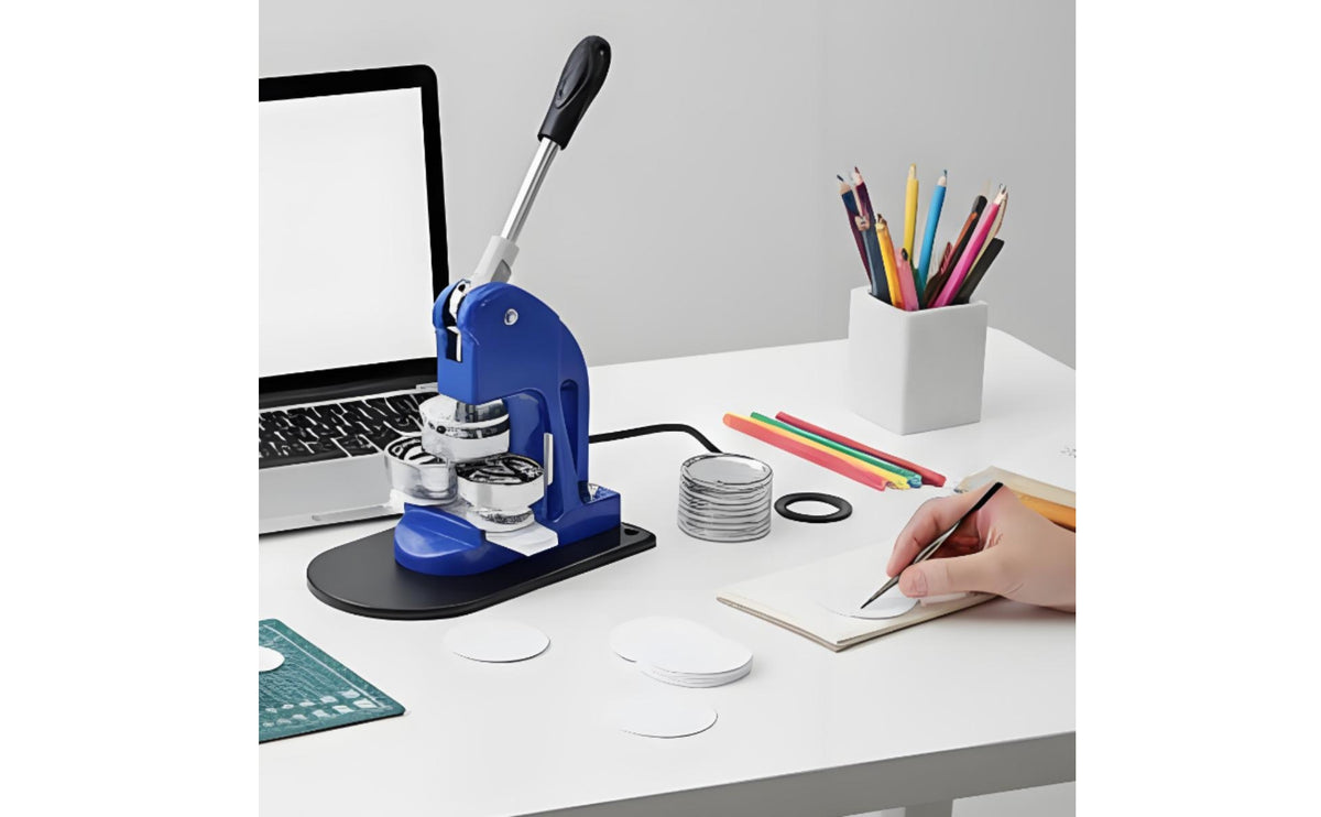 Button Maker Machine with Circle Cutter DIY Button Maker Machine Easy to Use for Teachers