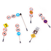 Miniature Traffic Sign Set for DIY Sand Table Micro Landscape