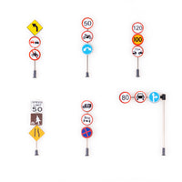 Miniature Traffic Sign Set for DIY Sand Table Micro Landscape