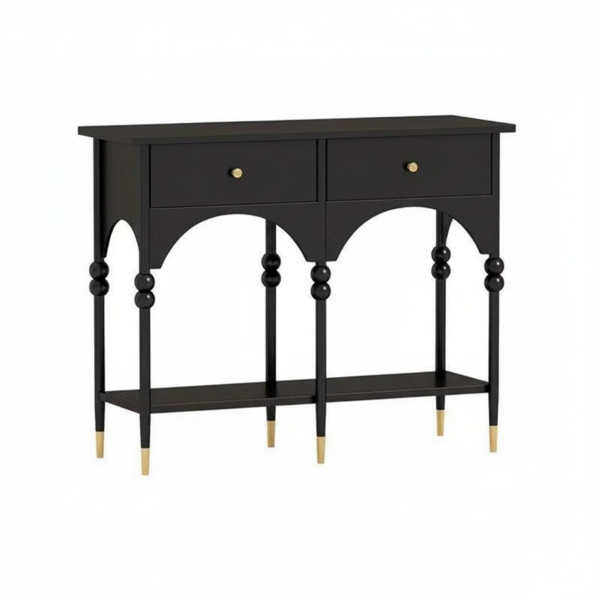 French & design 2-Tier sideboard Table Vintage Design 2-Tier Entryway Shelf Elegant Look Hallway Cabinet Slim silhouette for Interior Decorators, Apartment Dwellers, homeowners, Foyer, Living Room, Bedroom, Behind Couch