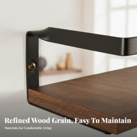 Space-Saving Railed Floating Shelf Decorative Design Floating Picture Ledge Multi-Purpose Wall Decor Easy Installation for Homeowners, Renters, Students, Living Room, Bedroom, Kitchen, Nursery