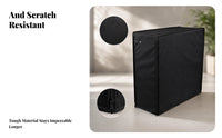 Dustproof Desktop Computer Dust Cover Oxford Cloth Computer Tower Cover Black Fitted