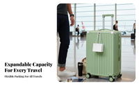Expandable Hardside Luggage Doubletier fastener Suitcase Combination Lock Trolley Case long-lasting for travelers, getawayers, Business Professionals, getaway, getaways, Airport