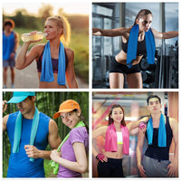 Microfiber Cooling Ice Silk Headband for Sports and Fitness - Seamless and Breathable