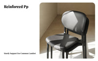 Modernist Design Molded Plastic Seat Thickened Construction Stackable Plastic Stool Space-Saving Dining Chair Modern design aesthetic for Restaurant Owners, Homeowners, Event Planners, Small Apartment, Cafe, Kitchen