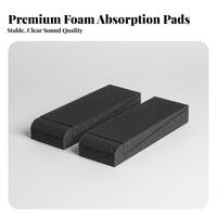 2 Pieces Reduces Vibration Studio Monitor Foam Pad Sound Dampening Studio Monitor Pad Non-Slip Design High Density Foam Speaker Base Recoil Stabilizer for Audiophiles, Music Producers, Home Theater, Desktop