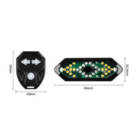 Bike Tail Light with Wireless Controller Control USB-Rechargeable
