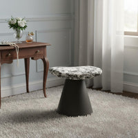 Vintage Inspired Swivel Vanity Stool Space-Saving Swivel Vanity Chair High-Density Foam Cushion Cone Base Makeup Chair Sturdy Construction for Bedroom