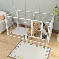 Pet Circle, Dog Cage, Metal Wire, 13mm Tube, With Door, Connectable, For Multi-Dog Households, Puppy Training, White