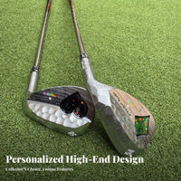 Straight Flush Design Card Game Theme Short Iron Hand-Ground Finish Carved Golf Short Iron CNC Milled for Women, Golfers, Greenside, Bunker