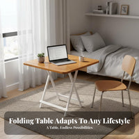 Foldable Design Square Folding Stand Space-Saving Fold-up Workstation space-efficient Size Portable Table Easy to stow for Apartment Dwellers, telecommuting Workers, Dorm Room, Bedroom, awaydoor, Street marketplace