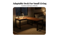 Space-Saving L-Shaped Desk with Shelves Large Workspace L-Shaped Workstation with Storage Spacious Tabletop Corner Table Sturdy Construction for Students, Professionals, Gamers, Bedroom, Study Room