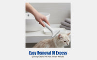 Cat Grooming Comb, Pet Hair Thinning Brush, Anti-Knot, Ergonomic Grip, Waterproof Design