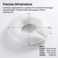 Massage Table Face Cradle Pad Prone Pillow, Thickened Face Cradle with Double Zipper, Massage Headrest Cushion for Beauty Salon Use