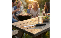 Barbecue Utensil Black Handle Stainless Steel Barbecue Tool Outdoor Cooking Gear