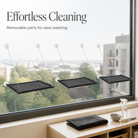 Cat Window Hammock with Suction Cups - Breathable Mesh Perch for All Seasons