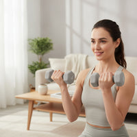 Hex Dumbbell, Coated Dumbbell for Women, Home Fitness, Non-Adjustable, Iron Core