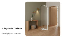 Drillno-Drill Installation Drilllessstanding Fluted Glass Panel Modern Design Room Divider Translucent Panels Partition Screen Privacy-Enhancing for Apartment Dwellers, Interior Designers, Office Workers, Entryway, expansivePlan Areas, Bedroom, Events
