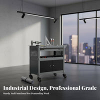 Mobile Tool Cart Multi-Functional Rolling Repair Cart High Load Capacity Heavy Duty Service Trolley for DIY Enthusiasts, Garage, Warehouse, Car Wash