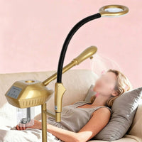 Facial Steamer with Magnifying Lamp Professional Standing Facial Steamer Beauty Equipment 2 in 1 Adjustable Height